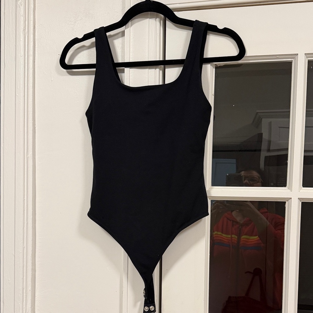 Good American Black Bodysuit